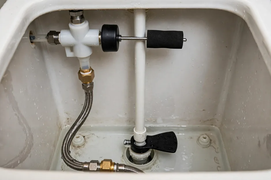 Toilet fill valve and supply line