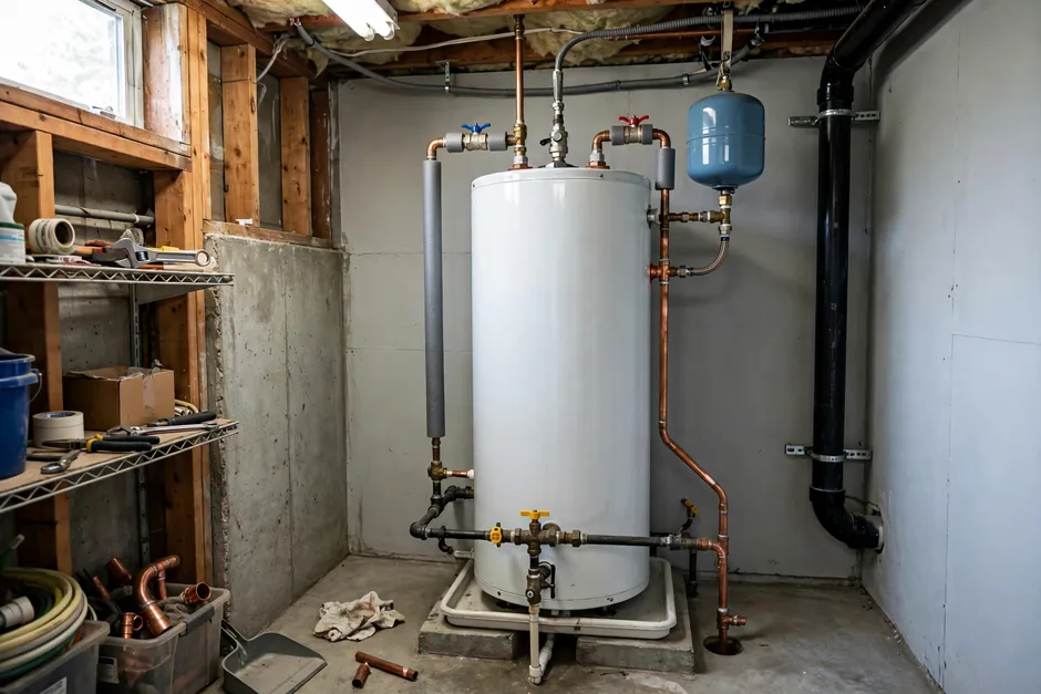 Water heater connections