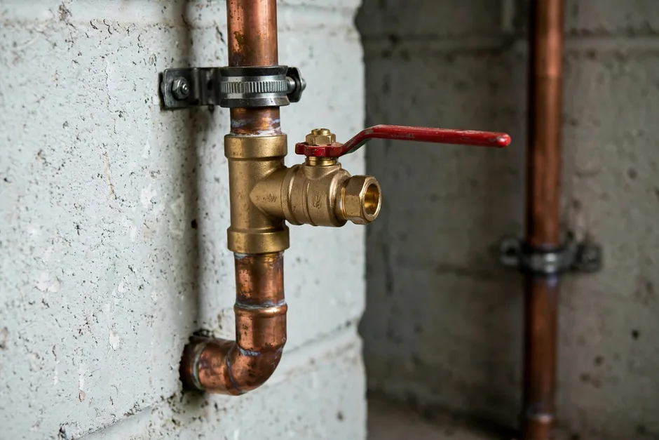 Main water shut-off valve