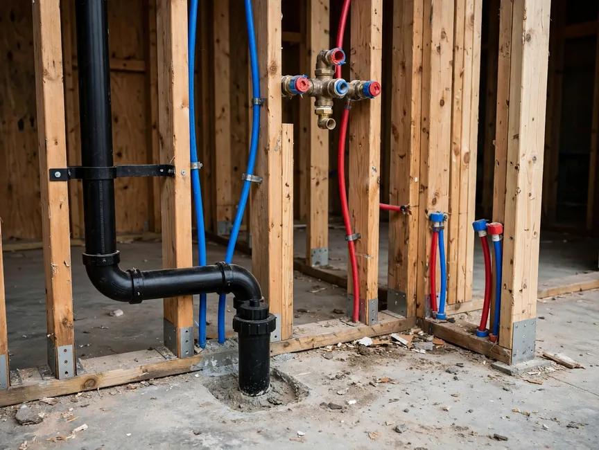 Bathroom rough-in piping